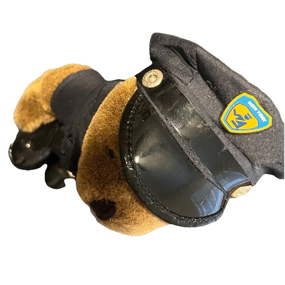 NY Teddy American Hero Police Officer Bear 1999 J. Fan Plush w/ Tags NOS 10” - Picture 3 of 12